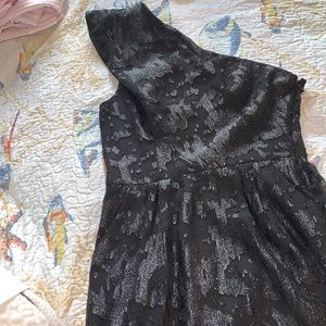 BCBG one shoulder black dress size 8